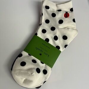 Kate Spade New York Polka Dots Ladybug Quarter Length Socks 3 pairs